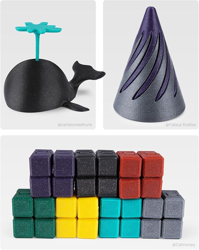 ELEGOO PLA Filament 1.75mm Sparkle Red 1KG, Glitter Twinkling 3D Printer Filament Dimensional Accuracy +/- 0.02mm, 1kg Spool(2.2lbs) Fits for Most FDM 3D Printers
