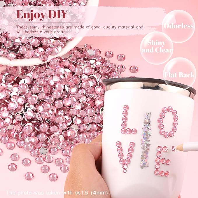 12000PCS 2mm Resin Rhinestones in Bulk, Bedazzling Flatback Crystals Rhinestones - Image 4