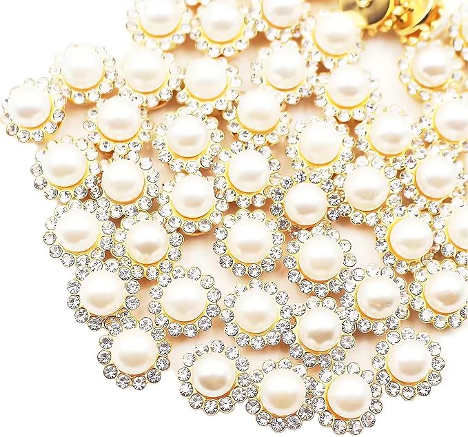 12mm 150pcs Imitation White Pearl Sew on Pearls Rhinestones, Crystal Glass Gem by Unknown