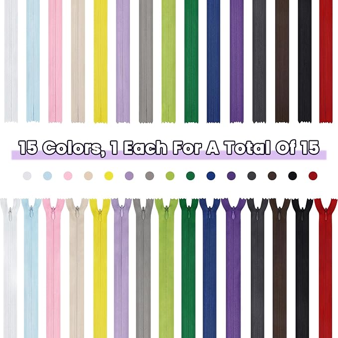 12 Inch Zippers, DOITEM 24 pcs 30cm/12 Inch Zippers - Image 2