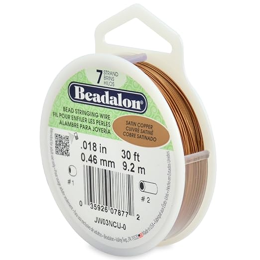 Beadalon 7-Strand Stainless Steel Beading Wire, Flexible & Durable Wire by Beadalon