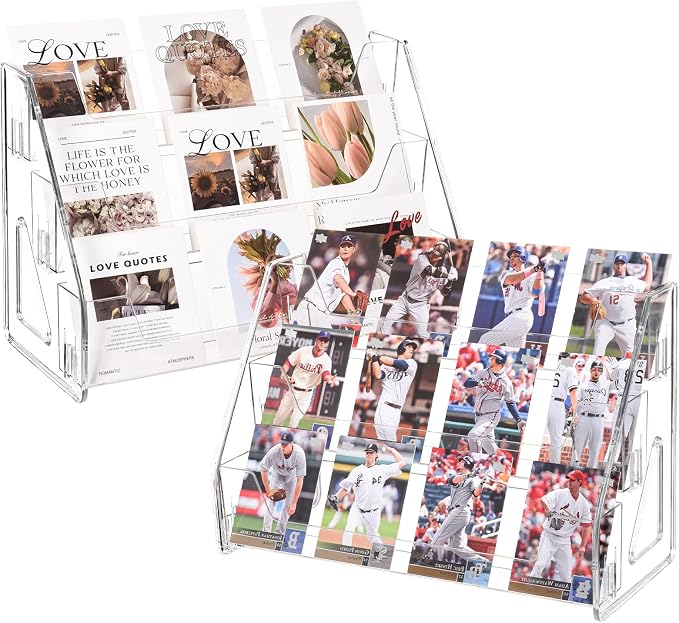 CELSOL 2 Pack Upgraded 3 Tier Acrylic Card Display Stand, Greeting Cards by Unknown