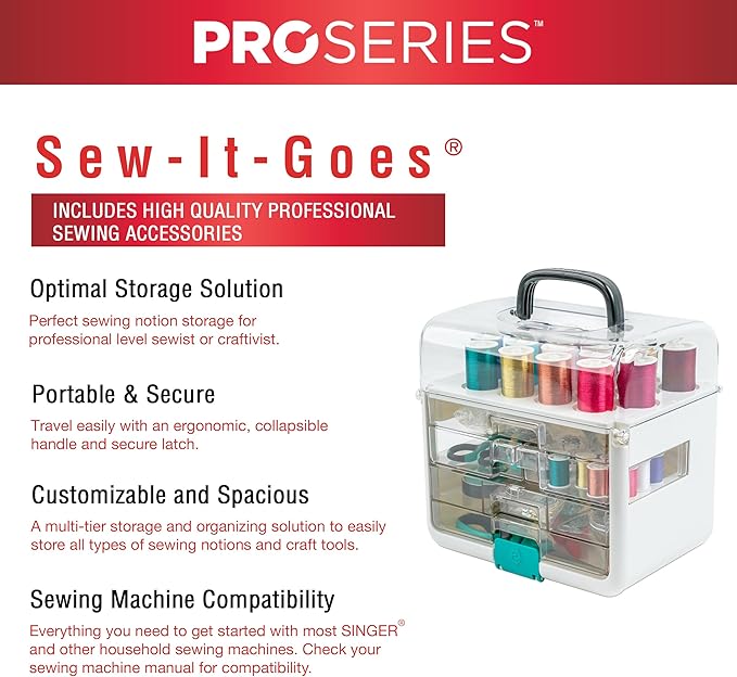 SINGER ProSeries Sew-It-Goes 356 Piece Sewing Kit and Storage System - Image 3
