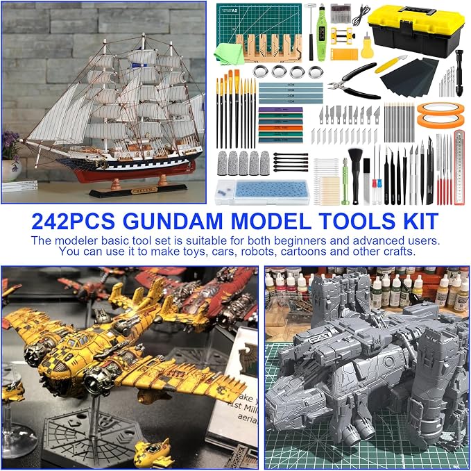 242 Pcs Gundam Tool Kit, Professional Model Tool Kit - Image 9