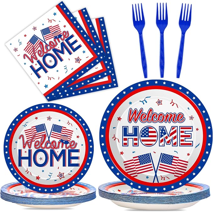 100Pcs Military Welcome Home Decorations Patriotic Army Soldier Homecoming by Qyeahkj