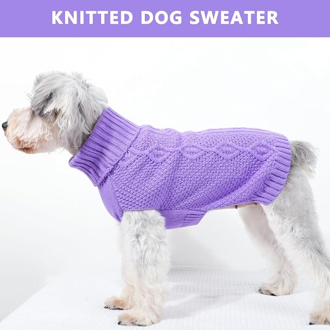 Dog Sweaters Small Dog Clothes Winter Turtleneck Puppy Sweater Warm Pet Cat - Image 6
