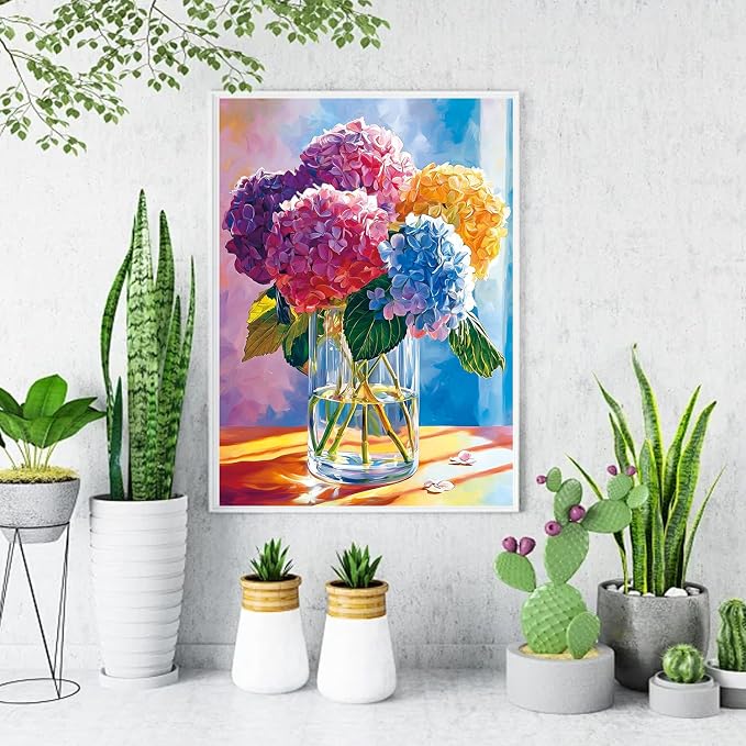 VeGuude Diamond Art Kits for Adults, Full Drill Hydrangea Flowers Diamond - Image 7