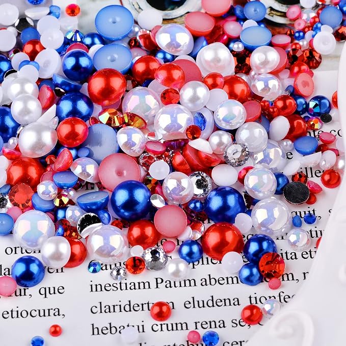 3900+ Pcs Rhinestones and Pearls Kit, 2-10mm Flatback Gems - Image 5