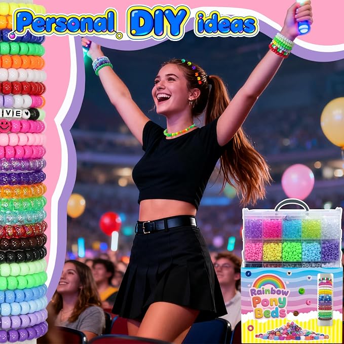 JULIMAIDONG 11000Pcs Pony Beads, Beads - Image 7