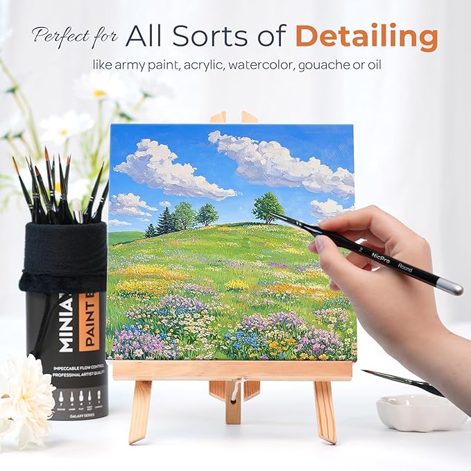 Nicpro Miniature Paint Brushes Drybrush - Image 5
