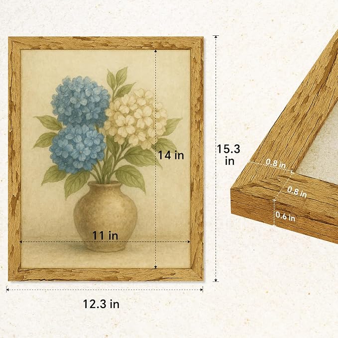 puthiac 11x14 Rustic Farmhouse Picture Frame, Natural Pine, 1 Pack | Distressed - Image 5