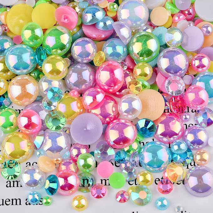 3900+ Pcs Rhinestones and Pearls Kit, 2-10mm Flatback Gems - Image 4
