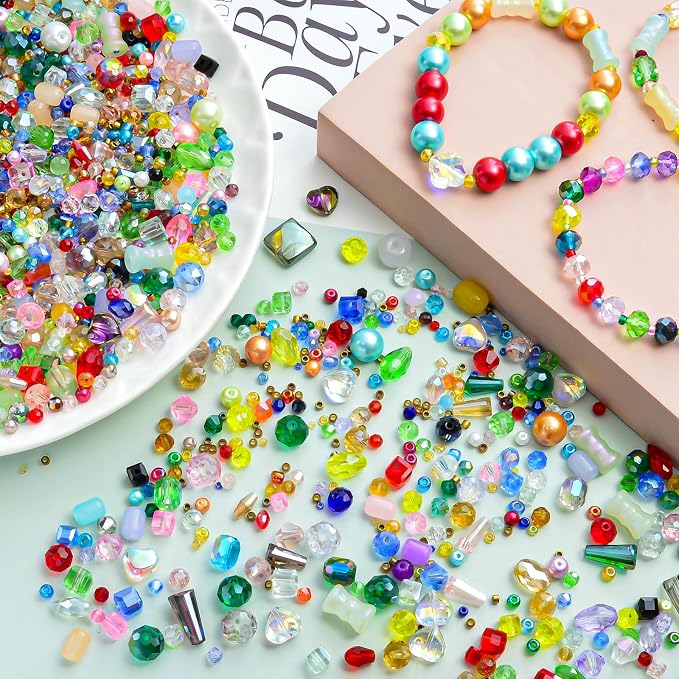 Half Pound Assorted Glass Beads - Image 8