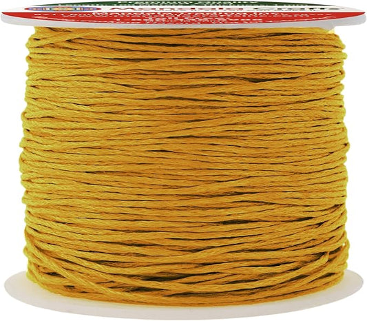 Mandala Crafts 1mm 109 Yards Dark Goldenrod Cotton Waxed Cord for Jewelry Making Bracelet Cord Waxed String - Beading String Thread Jewelry Cords for Necklaces String