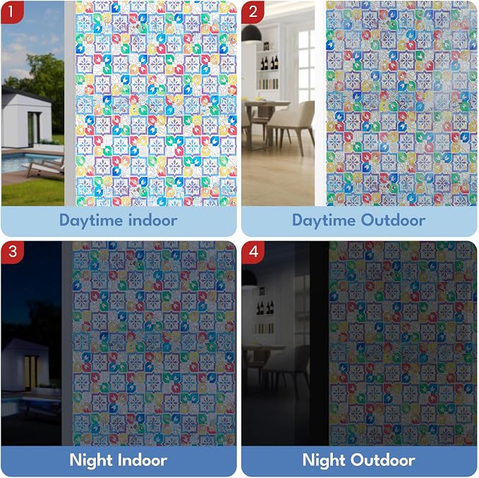 ADD.HERES Window Privacy Film, Stained Glass Decorative Static Cling, Removable - Image 5