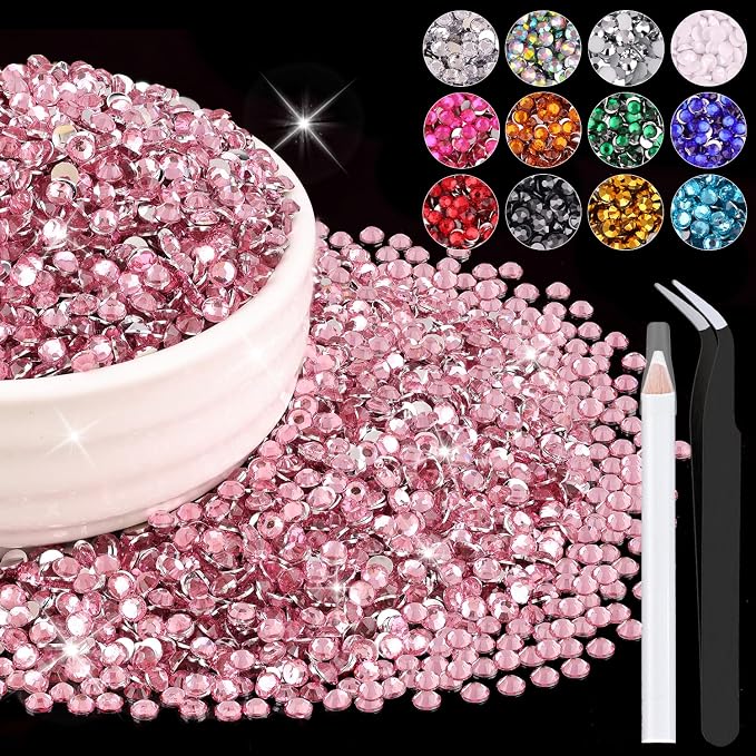 8000PCS 3mm Resin Rhinestones Bulk by BELLEBOOST