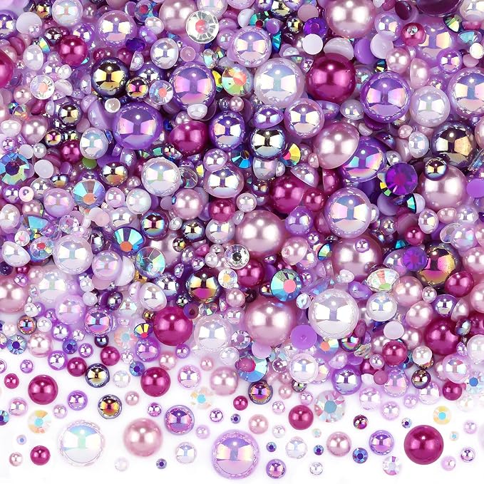 3900+ Pcs Rhinestones and Pearls Kit, 2-10mm Flatback Gems by ShowNow
