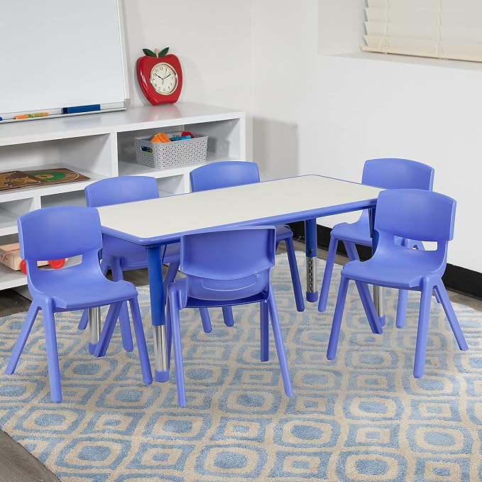 Flash Furniture Emmy Adjustable Classroom Activity Table - Image 2