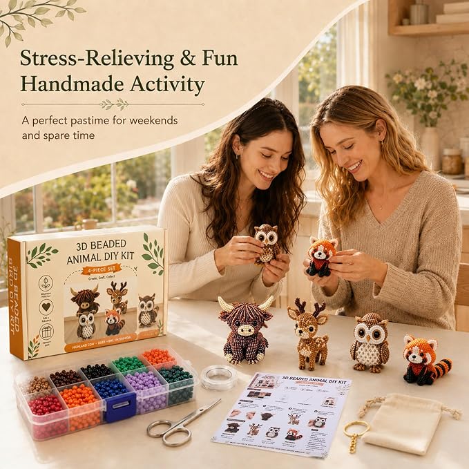Tiny 3D Beaded Animal DIY Kit-Bead Animal Making Kit - Image 6