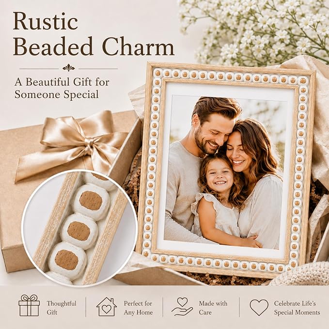 Solid Wood 12x16 Picture Frame Beaded Frame - Image 7
