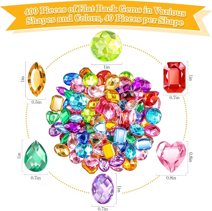 anezus 120PCS Craft Jumbo Jewels, Large Sequins - Image 3