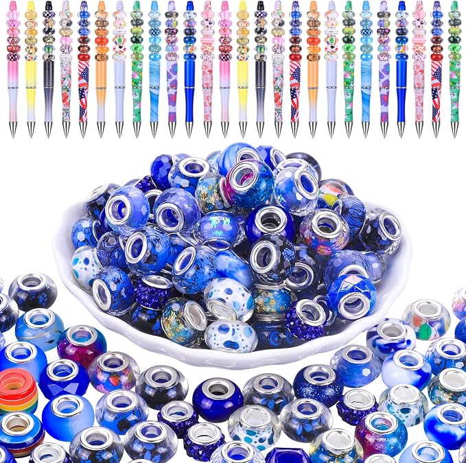 European Large Hole Spacer Charm Beads by VICTLOV