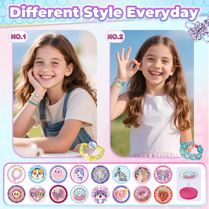 Euclidean Cube 2-in-1 Friendship Bracelet Making Kit, Arts and Crafts - Image 8