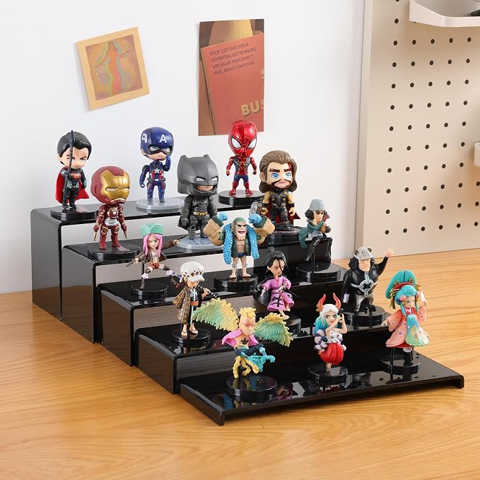ANDGOO 10 Pack Large Acrylic Display Stands, 2 Set Rectangular Display Stands - Image 7