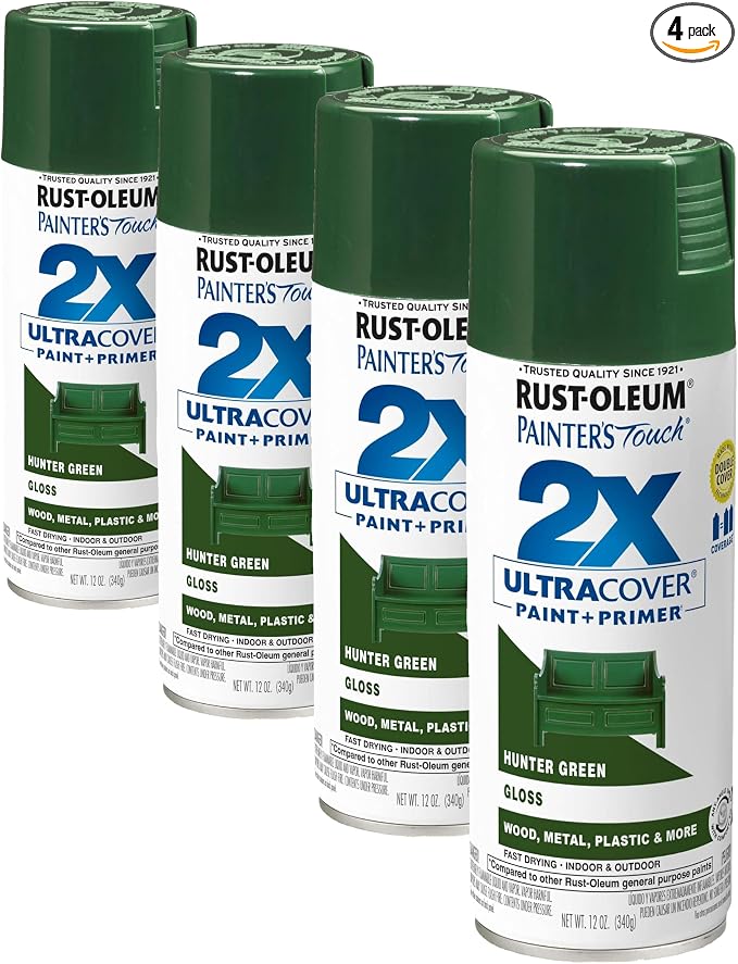Rust-Oleum 334034 Painter's Touch 2X Ultra Cover Spray Paint, 12 oz, Gloss by Rust-Oleum