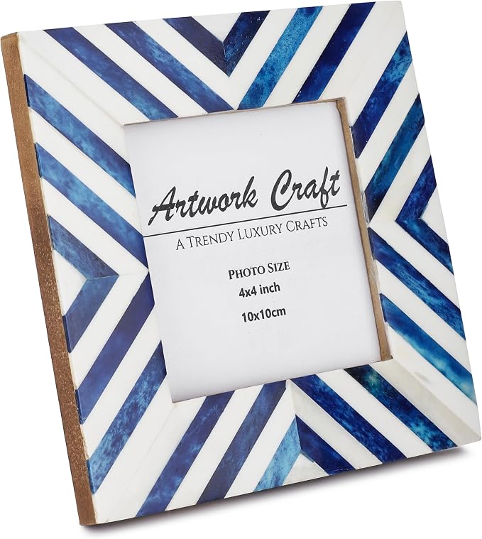 Picture Photo Frame Chevron Herringbone Art Inspired Vintage Table-Top/Wall - Image 2