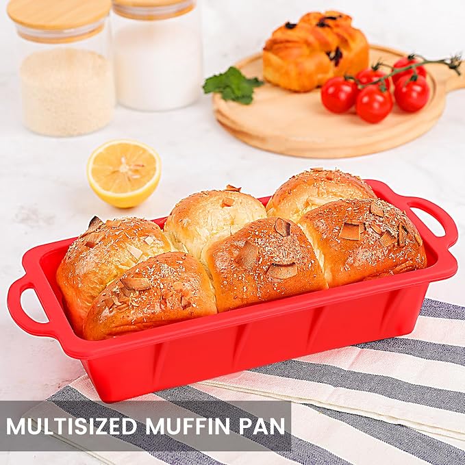 Vinino 2 Pack XLarge Nonstick Silicone Loaf Pans 12.5x5.5'' - Image 6