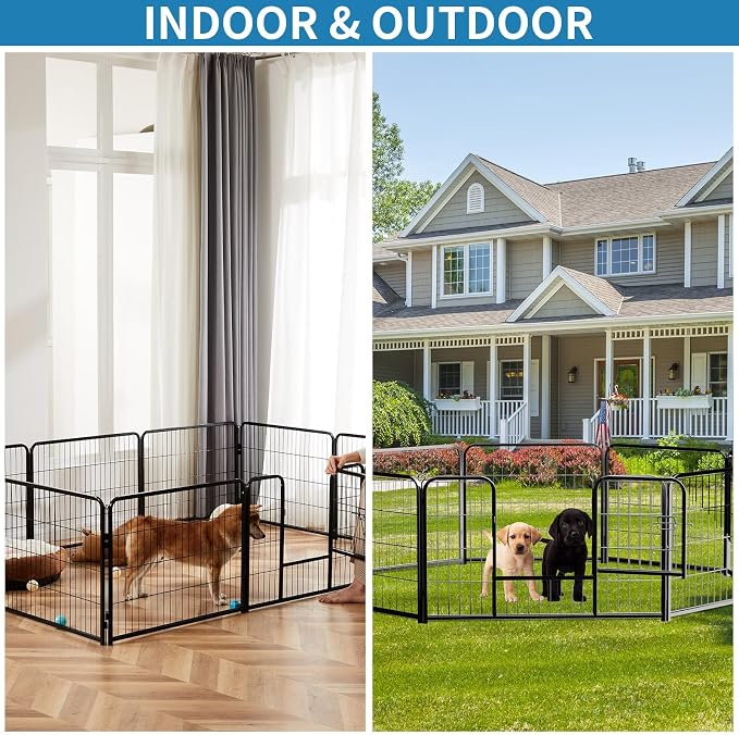 NEWBULIG Dog Playpen 16 Panels 32" Height Foldable Heavy Duty Metal Dog - Image 6