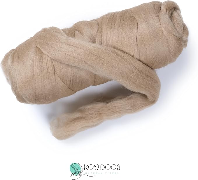 Colored Natural Wool roving, 8 OZ. Best Wool - Image 3