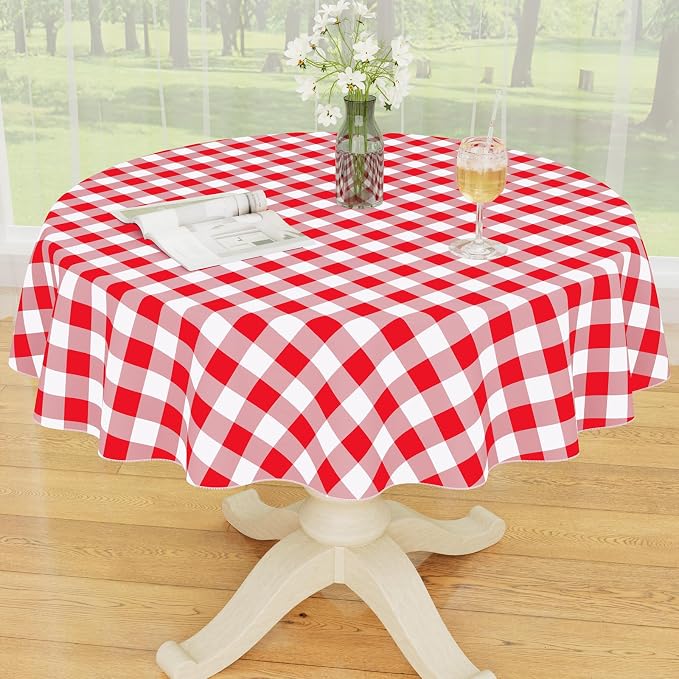 Smiry Plastic Table Cloth, Waterproof Vinyl Tablecloth by Smiry