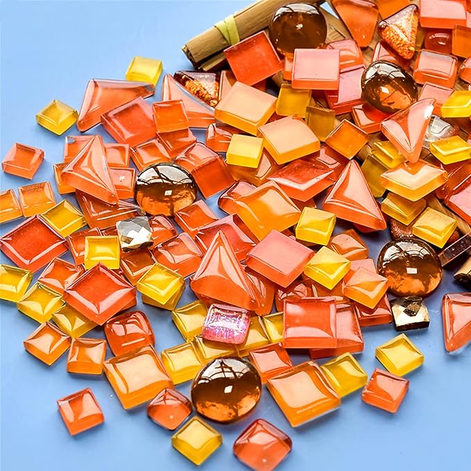 500g Mixed Color Irregular Crystal Mosaic Tiles, Tiny Mosaic Tile DIY Hobbies by BTMIEY