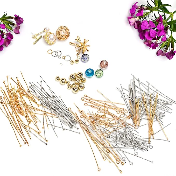 100pcs Silver Filled Ball Pins Non Tarnish Craft Earring Bracelet Jewelry Making Accessories Supplies (70mm (2.75in), Silver-Ball Pin)