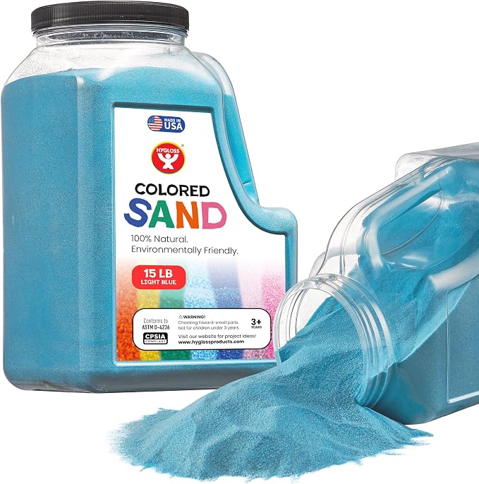 Hygloss Colored Sand for Crafts - 15 lb Bottle by HyglossProductsInc