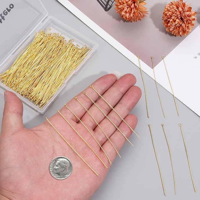 210 Pcs 70mm/2.76 Inch 21 Gauge Head Pins - Image 3