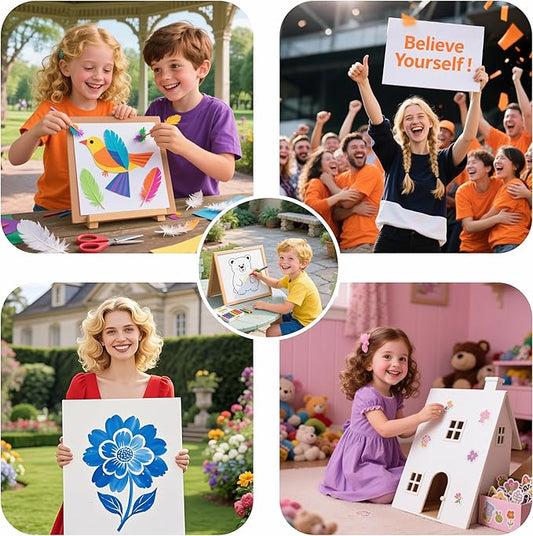 Foam Board 12 x 18 in, ZXUNLIEH 12 Pack White Poster Board, 3/16 in Thick Craft Foam Core Board, Puzzle Board, Double Sided, Foam Sheets for Picture, Project, Presentation, Artwork, Signage and Crafts