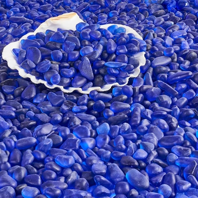 QEQEKAKA Sea Glass Stones for Crafts About 0.5LB Glass Pebbles Gemstones Bulk - Image 6