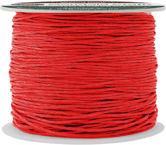 Mandala Crafts 0.5mm 109 Yards Red Cotton Waxed Cord for Jewelry Making Bracelet Cord Waxed String - Beading String Thread Jewelry Cords for Necklaces String