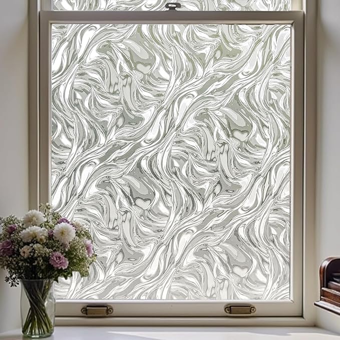 ADD.HERES Window Privacy Film, Removable Static Cling, Stained Glass Decorative by ADDHERES