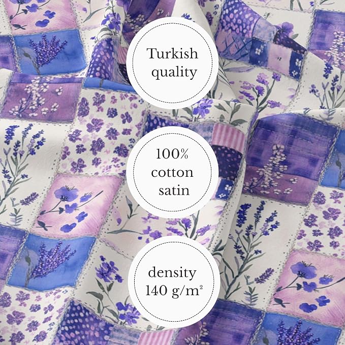 100% Cotton Fabric by the Yard – Turkish Quality Quilting & Sewing Fabric - Image 6