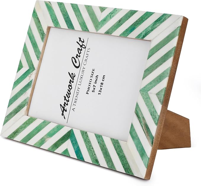 Picture Photo Frame Chevron Herringbone Art Inspired Vintage Table-Top/Wall - Image 5