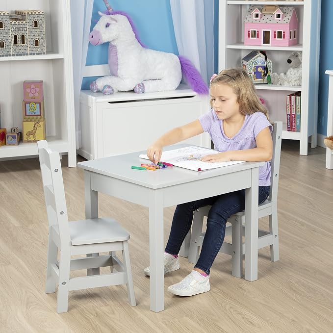 Melissa & Doug Solid Wood Kids Table and Chairs - Image 6