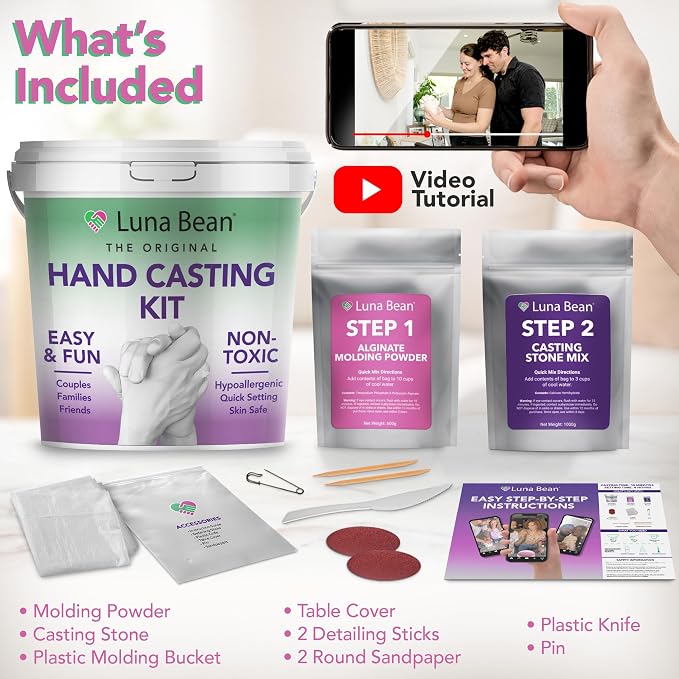 Luna Bean Hand Casting Kit – The Original Hand Mold Kit - Image 6