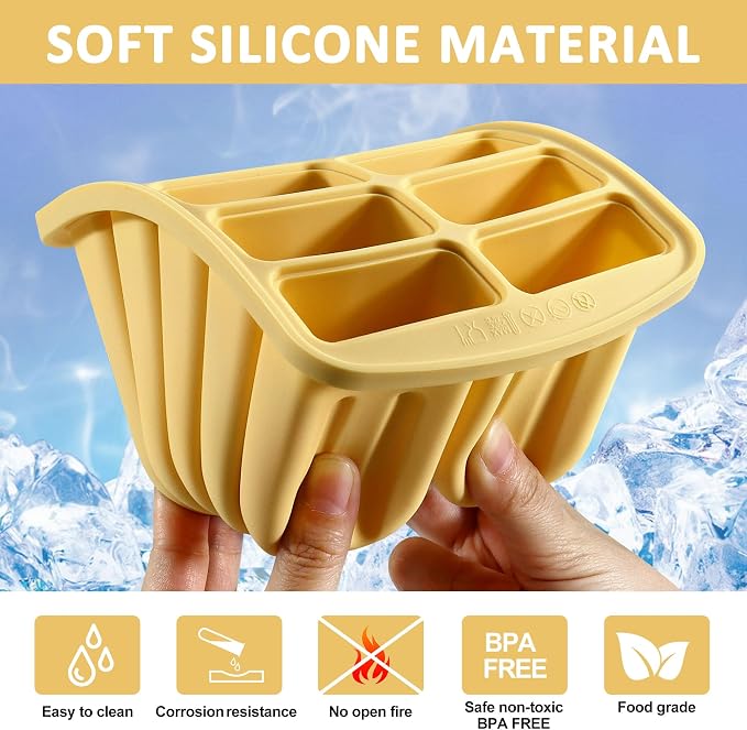Popsicles Molds, 10 Cavity Silicone Popsicle Molds Easy-Release BPA-free - Image 4