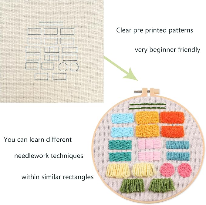Myfelicity Punch nedle kit, Punch Needle Kits Adults Beginner, Learn Various - Image 2