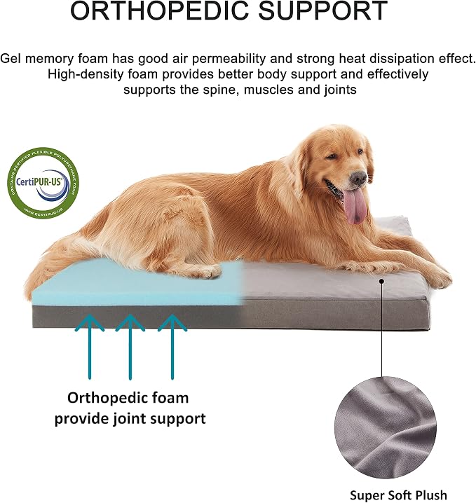 Orthopedic Memory Foam Dog Bed, Cooling Dog Beds - Image 2
