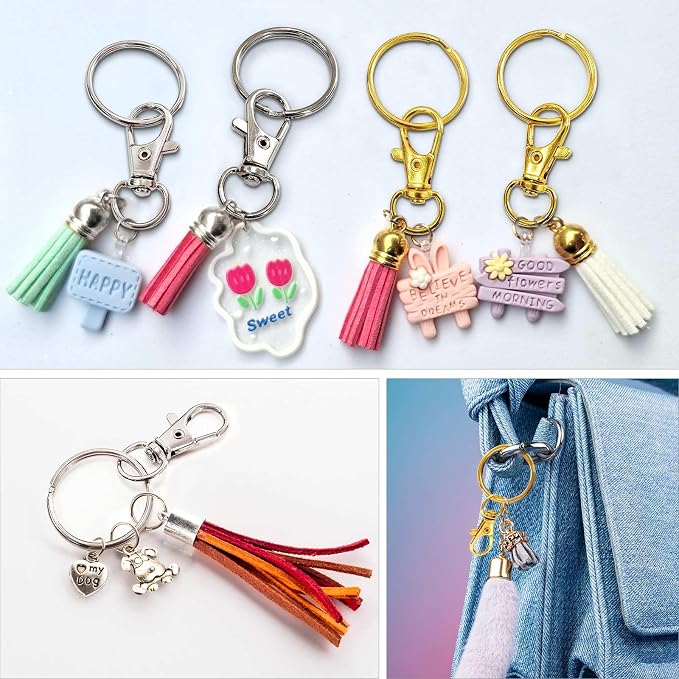60PCS Keychain Making Supplies, Lobster Claw Clasp - Image 6